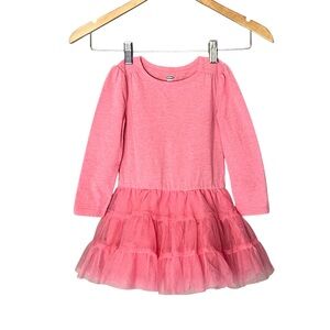 2T Long Sleeve Pink Ruffle Tulle Tutu Dress Barbie Ballet Ballerina Costume